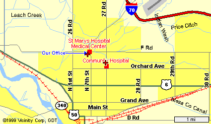 Map of the area around Grand Junction